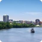 Aerial view of Montgomery and the alabama river