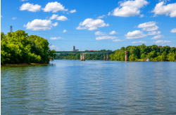 Alabama River waterfront at Roses RV River Resort in Millbrook, Alabama