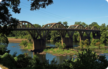 A picture of the Bibb Graves Bridge over the Alabama River